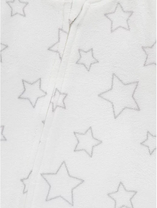 White Star Print Fleece All in One