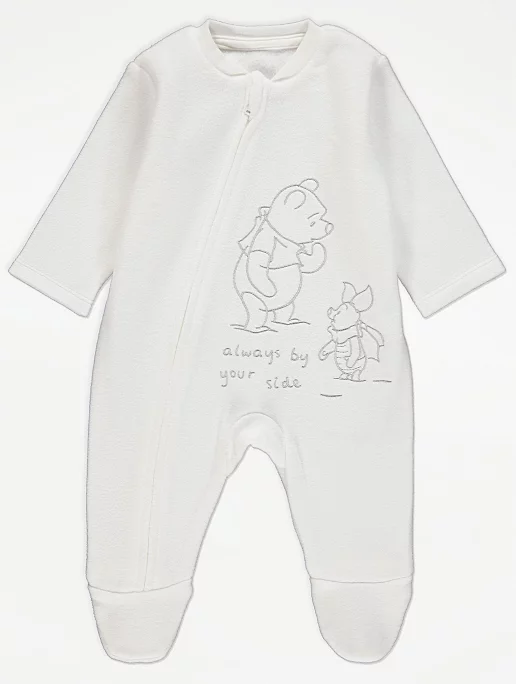 Disney Winnie the Pooh White Fleece All in One